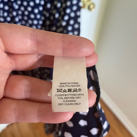 Kate Spade Navy and White Cloud Dot Midi Dress - Picture 4 of 5